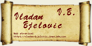 Vladan Bjelović vizit kartica